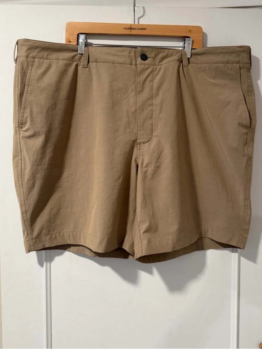 FAHERTY All Day Shorts Mens Shorts Beige/Tan/Khaki w/Drawstring & Snap - 46